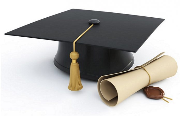 Graduation Cap Diploma Isolated On A White Background Graduation Cap Diploma Isolated On A White Background